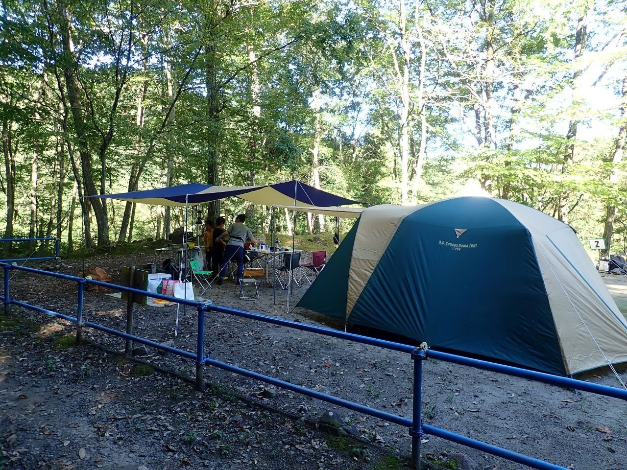 家族キャンプ、秋保二口キャンプ場２